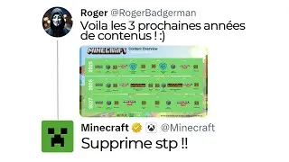 Miniature : ÉNORME FUITE: les 3 prochaines ANNÉES de CONTENUS MINECRAFT RÉVÉLÉES (dont un nouveau jeu) !!