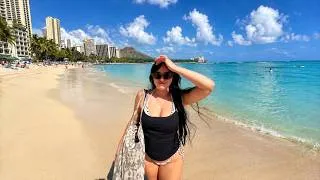 Miniature : 24H à Hawaï : Honolulu, on se baigne à Waikiki + Poke Bowl pas cher !!!
