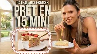 Miniature : Gâteau aux Fraises SANS CUISSON en 15 Minutes ! 🍓