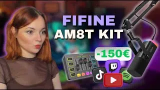 Miniature : Le meilleur micro pour stream ? I Fifine AM8T kit & table mixage SC3