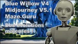 Miniature : Blue Willow V4, Maze.Guru et Midjourney V5.1 Nouveautés décryptées et un tuto débutant BlueWillow.