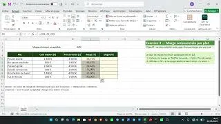 Miniature : TP : Comment calculer la marge commerciale sur Excel