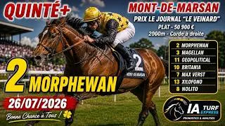 Miniature : Quinté dimanche 26 juillet 2026. Chevaux locaux à ne pas négliger.  # quinté #pmu #turf