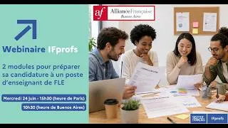 Miniature : Webinaire IFprofs - 2 modules pour préparer sa candidature à un poste d'enseignant de FLE