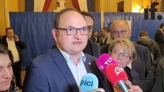 Miniature : Régis Juanico réagit à son élection comme maire de Saint-Etienne