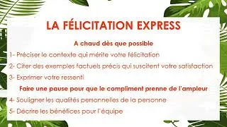 Miniature : Pratiquer la félicitation avec efficacité