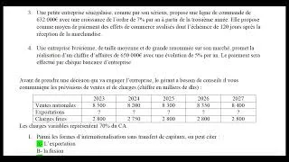 Miniature : Financement et paiement internationaux examen corrigé 2022