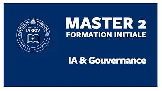 Miniature : Présentation du Master 2 IA et Gouvernance en formation initiale