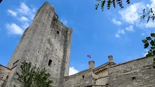 Miniature : Château d'Uzès, Medieval Castel with Prison Graffiti-Inscriptions and Panoramic View of Uzès