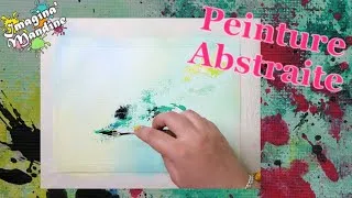 Miniature : Projections et Couteau - Peinture Abstraite