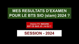 Miniature : Quels sont mes résultats du BTS SIO pour la session 2024 ? (Chaine IMAGINE).
