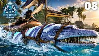 Miniature : Je tombe sur un X-BASILOSAURUS niveau MAX ! | ARK Genesis #08