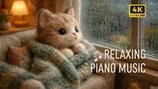 Miniature : 🌧️ Ambiance cosy pluie & piano relaxant (1h) 🐱 Chaton cocooning près de la fenêtre