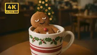 Miniature : 🎄 Musique de Noël Relaxante 🎶 | Ambiance cosy avec bonhomme pain d’épices ☕ (1 heure)