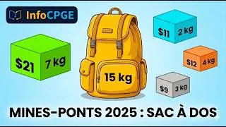 Miniature : Mines Ponts 2025 Informatique — Correction | Brute Force & Glouton