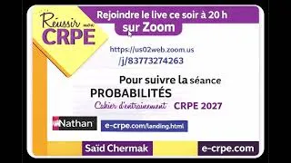 Miniature : CRPE 2027. PROBABILITÉS . CORRIGÉS ANNALES CRPE 2026
