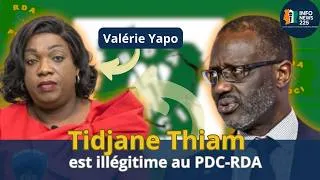 Miniature : Crise au PDCI-RDA : Valérie Yapo conteste la légitimité de Tidjane Thiam #CIV #Politique