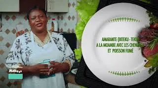 Miniature : MAKUSA : AMARENTE (BITEKU TEKU) À LA MOAMBE AVEC LES CHÉNILLES ET LE POISSON FUMÉ