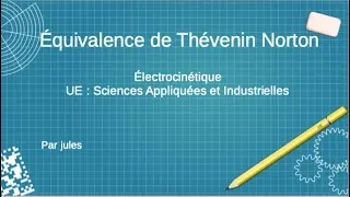 Miniature : Équivalence de Thévenin Norton et application
