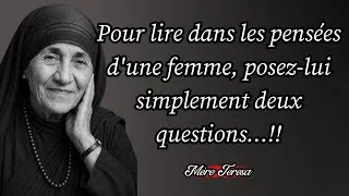 Miniature : La profonde sagesse deMèreTeresa:posez seulement deux questions pour comprendre l’esprit d’une femme