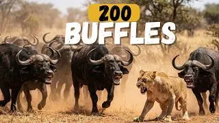 Miniature : 200 Buffles. 8 Lions. La Vieille Femelle que PERSONNE n'a Fui.