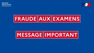 Miniature : Message important : fraude aux examens ! احذروا عمليات الاحتيال