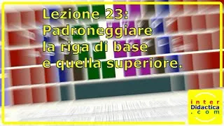 Miniature : Lezione 23: Padroneggiare la riga di base e quella superiore della tastiera. Corso di Dattilografia.