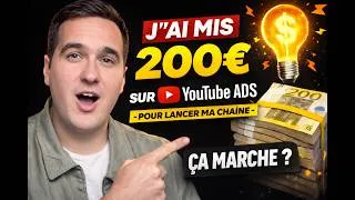 Miniature : J'ai mis 200€ sur YouTube Ads pour lancer ma chaîne - ça marche ?