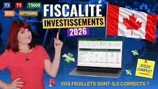 Miniature : La Fiscalité des Investissements au Canada 2026 | ETF, Dividendes, T3, T5,  T5008, ROC, Options ...