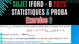 Miniature : Sujet IFORD B 2025 STAT PROBA      Correction de l'Exercice 6