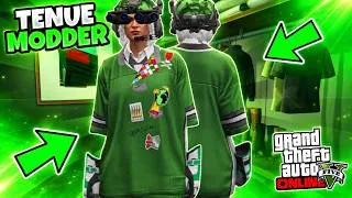Miniature : 💚 AVOIR UNE TENUE MODDER VERTE FEMININ + JOGGER VERT EN *CODAGE* SUR GTA ONLINE !