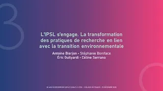 Miniature : La transformation des pratiques de recherche en lien avec la transition environnementale