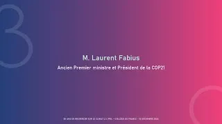 Miniature : Discours de M. Laurent Fabius