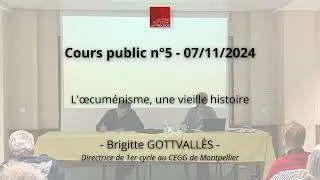Miniature : Cours public n°5 - Brigitte GOTTVALLÈS