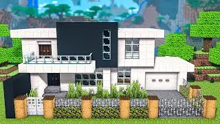 Miniature : TUTO GRANDE MAISON MODERNE FACILE À FAIRE | Minecraft