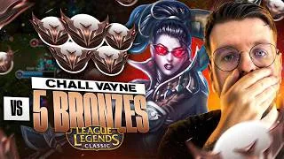 Miniature : CHALLENGER VAYNE vs 5 BRONZE SUR LEAGUE OF LEGENDS CLASSIC ! LE PREMIER 1V5 AU MONDE !