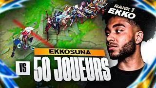 Miniature : EKKOSUNA RANK 1 EKKO WORLD vs 50 JOUEURS DE IRON A CHALL ! SON BUILD A ÉTÉ BUFF, LA RUN EST BELLE !