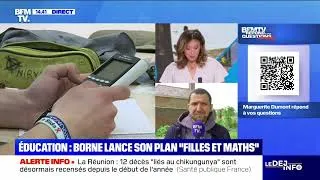 Miniature : Passage sur BFM TV concernant le plan "“Filles et mathématiques” annoncé par Élisabeth Borne.