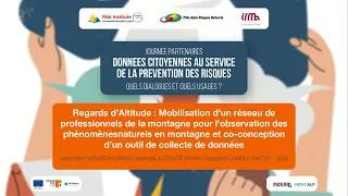 Miniature : Regards d’Altitude un projet pour l’observation des phénomènes naturels en montagne