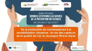 Miniature : Sensibilisation citoyenne : le cas des capteurs de la qualité de l'air en Auvergne Rhône-Alpes