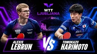 Miniature : Amazing Match 🔥 ALEXIS LEBRUN VS TOMOKAZU HATIMOTO | WTT Ljubljana 2024