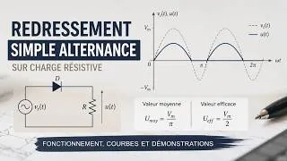 Miniature : Redressement monophasé simple alternance : cours complet et démonstrations