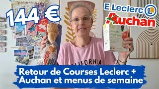 Miniature : Retour de Courses Leclerc 🛒 Auchan avec prix et menus de semaine