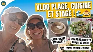 Miniature : VLOG | Plage, recette crème brûlée sans oeufs & bilan de stage (1ère semaine)