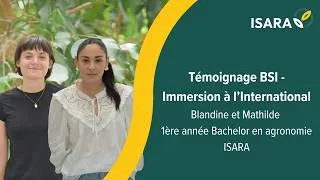 Miniature : Découvrez les témoignages de Blandine et Mathilde  en 1re année en Bachelor en agronomie ISARA
