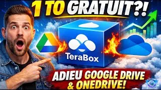 Miniature : Comment avoir 1000  Go  de stockage GRATUIT 😱 | TeraBox explose Google Drive et OneDrive !