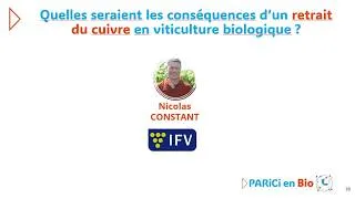 Miniature : [PARiCi en Bio] Webinaire 16/01/2026 - Conséquences du retrait du cuivre en viticulture bio