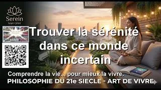 Miniature : 341. Trouver la sérénité dans ce monde incertain  Philosophie pratique ; art de  vivre au 21e siècle