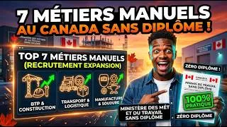 Miniature : Top 7 des métiers manuels qui recrutent au Canada sans diplôme requis en 2026