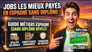 Miniature : Top 10 des métiers les mieux payés en Espagne sans diplôme.